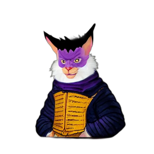 jacket, staff, animal, mask transparent PNG cut-out