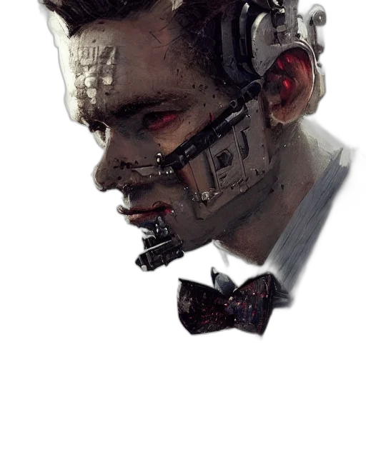 mask, face, robot, concept art transparent PNG cut-out