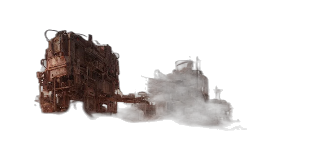 robot, weapon, building, car transparent PNG cut-out