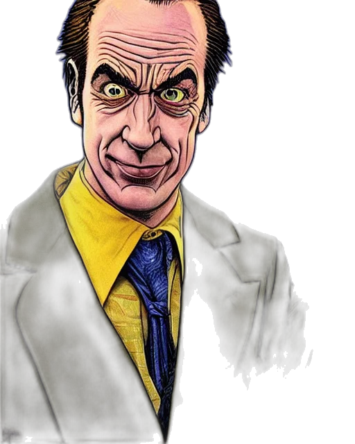 jacket, face, cartoon, comic book art transparent PNG cut-out