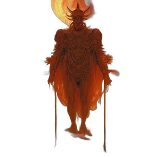 mask, creature, crown, staff transparent PNG cut-out