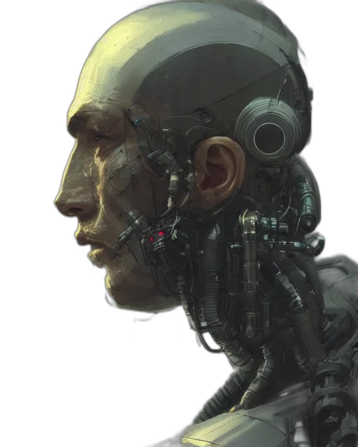 robot, face, mask, cyberpunk transparent PNG cut-out