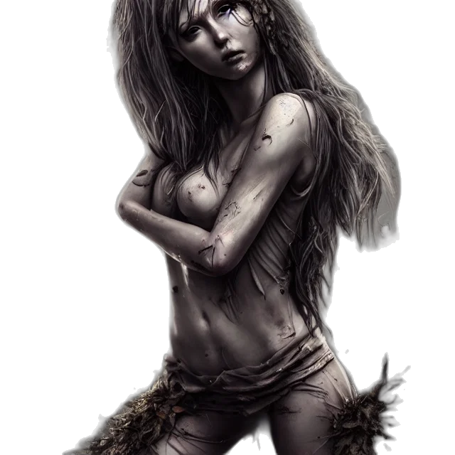 hair, creature, fantasy art, concept art transparent PNG cut-out