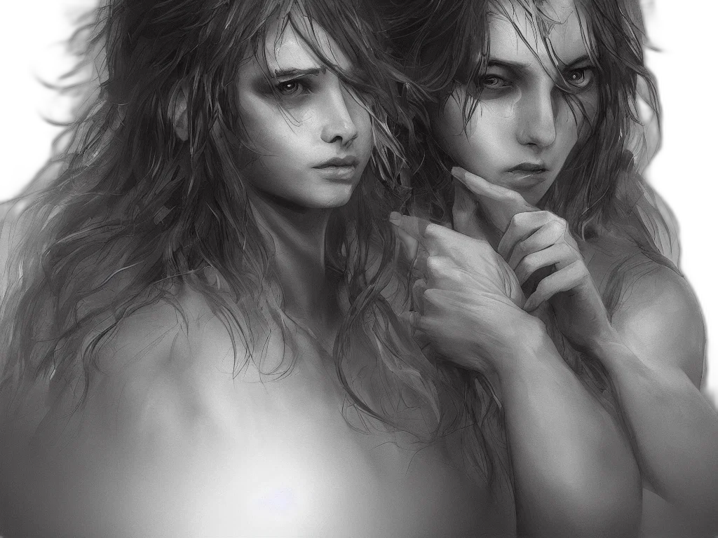 fantasy art, photorealistic, concept art, pencil sketch transparent PNG cut-out