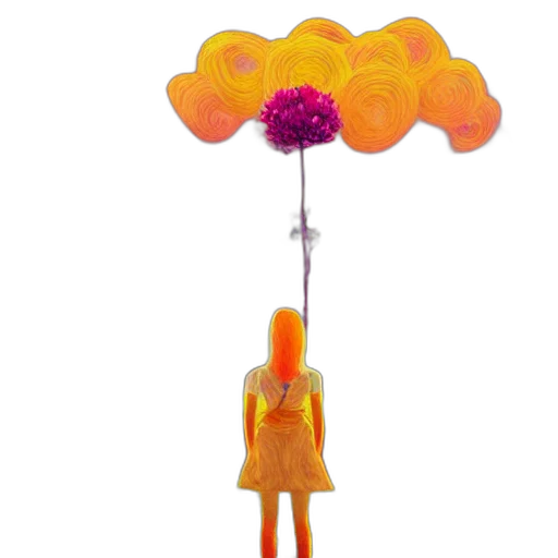 umbrella, staff, hat, flower transparent PNG cut-out