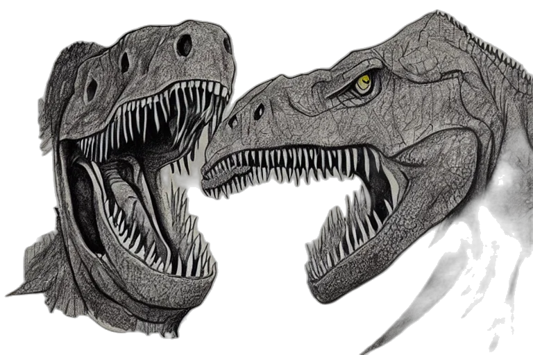 concept art, 3d render, photorealistic, tyrannosaurus transparent PNG cut-out
