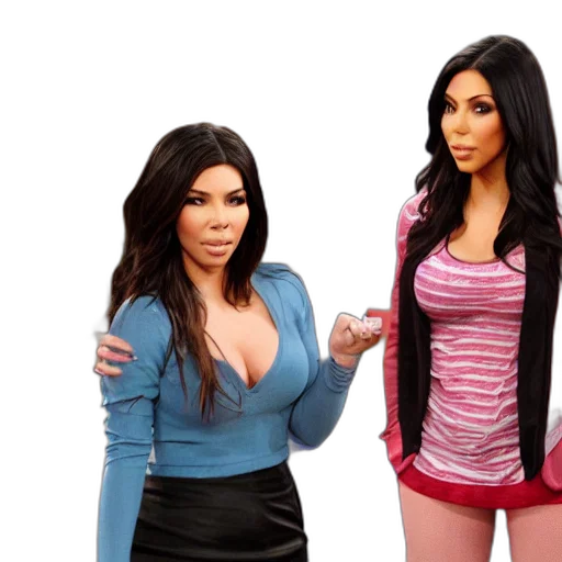 3d render, icarly, kim, kardashian transparent PNG cut-out