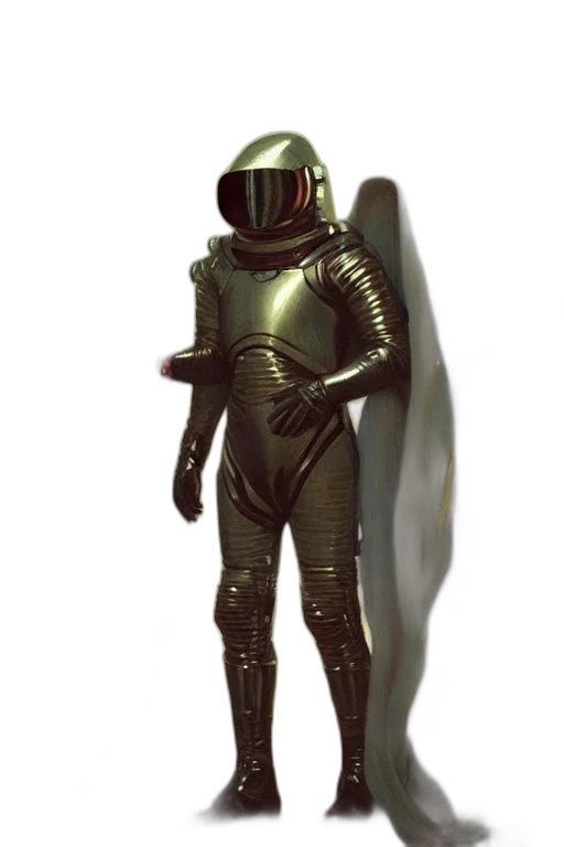 robot, staff, sword, jacket transparent PNG cut-out