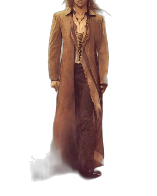 jacket, staff, dress, creature transparent PNG cut-out