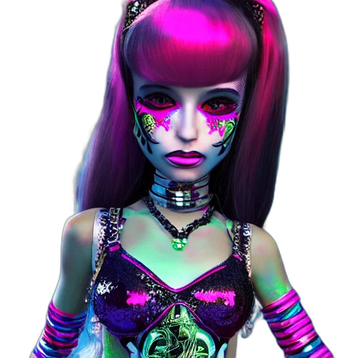 mask, jewelry, fantasy art, cyberpunk transparent PNG cut-out