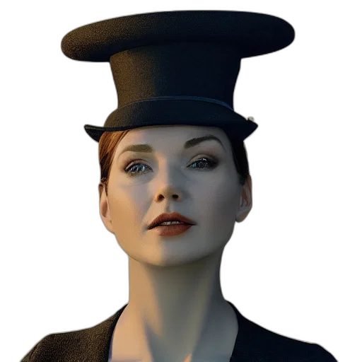 hat, staff, crown, face transparent PNG cut-out
