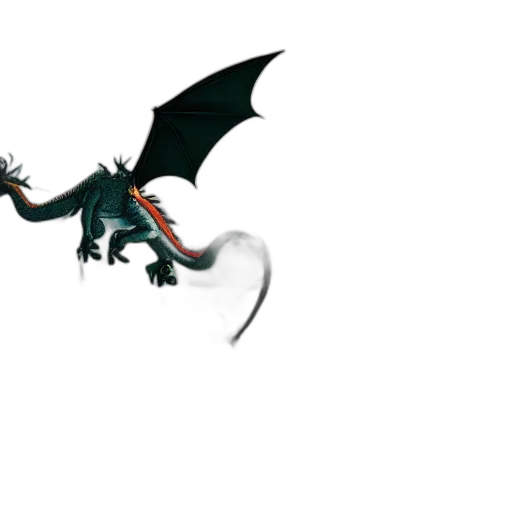 dragon, creature, animal, staff transparent PNG cut-out