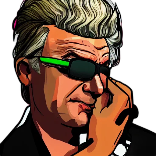 face, staff, jacket, cyberpunk transparent PNG cut-out