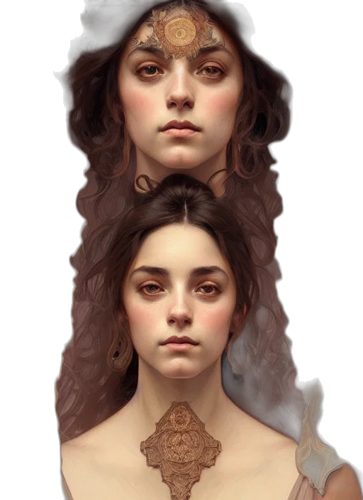 face, crown, hair, dress transparent PNG cut-out