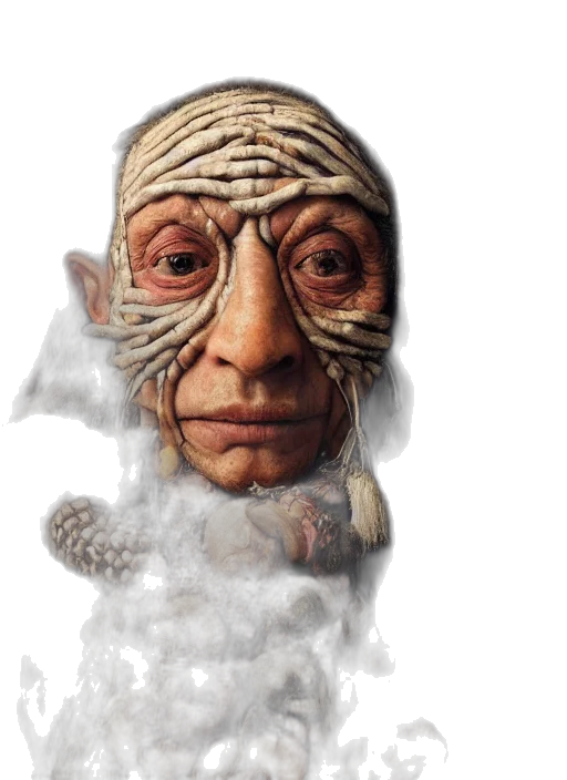 mask, face, staff, creature transparent PNG cut-out