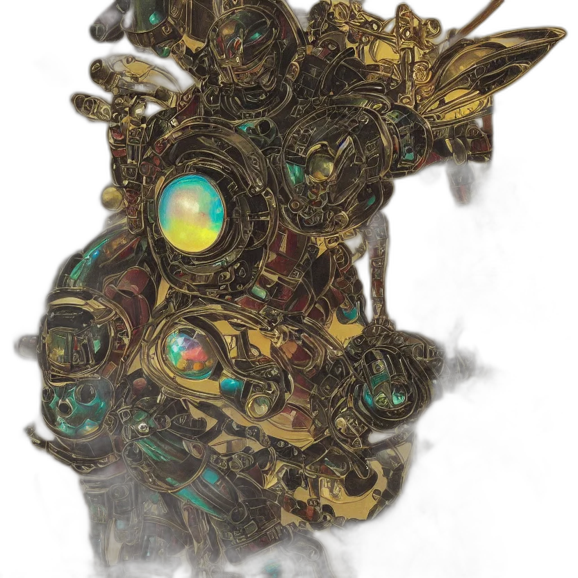 robot, mask, weapon, dragon transparent PNG cut-out