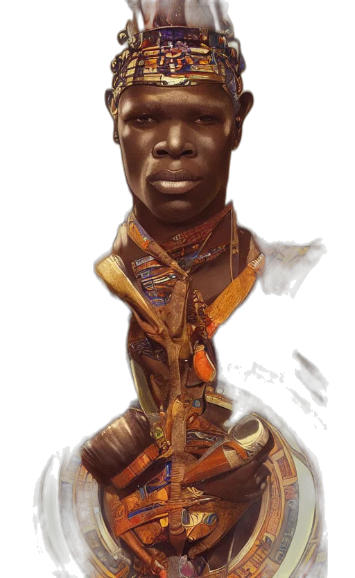 face, robot, staff, weapon transparent PNG cut-out