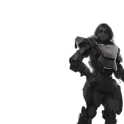 robot, weapon, concept art, 3d render transparent PNG cut-out