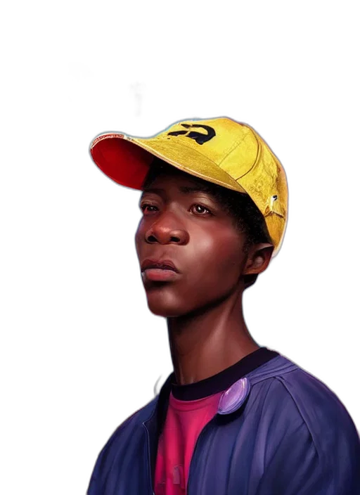 face, hat, staff, jacket transparent PNG cut-out