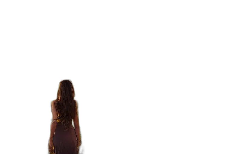 dress, staff, robot, hair transparent PNG cut-out