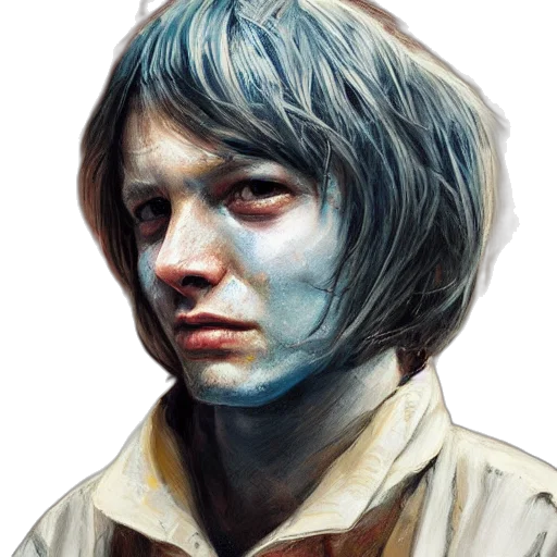 face, mask, creature, photorealistic transparent PNG cut-out