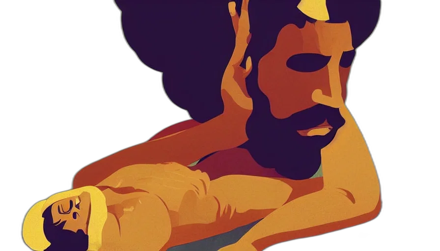 comic book art, concept art, man, sprawled transparent PNG cut-out
