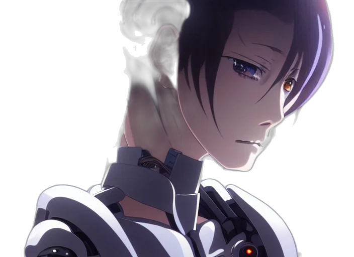 robot, face, anime, concept art transparent PNG cut-out