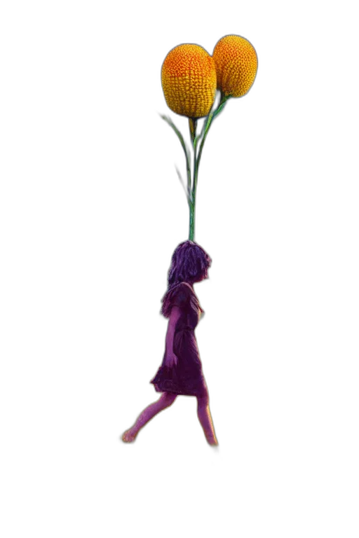 flower, umbrella, dress, staff transparent PNG cut-out
