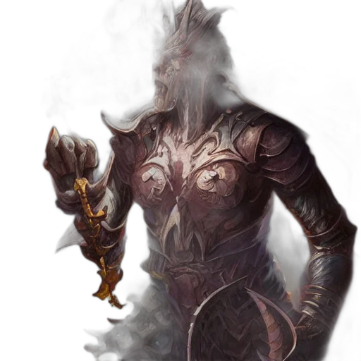 dragon, staff, mask, sword transparent PNG cut-out