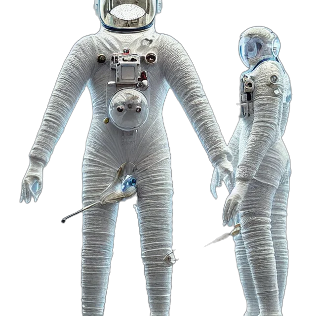 robot, staff, concept art, 3d render transparent PNG cut-out