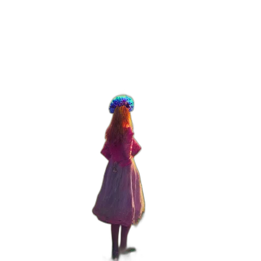 dress, hat, crown, staff transparent PNG cut-out