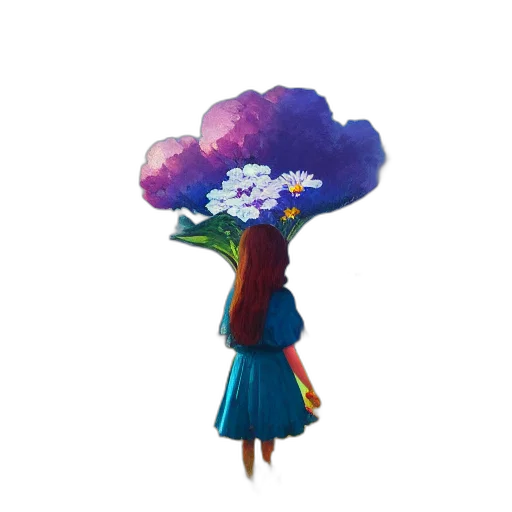 umbrella, flower, dress, tree transparent PNG cut-out