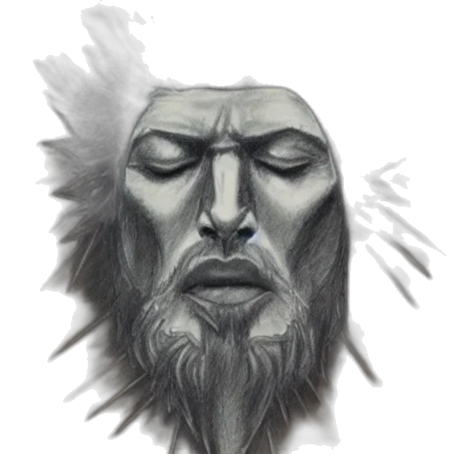 face, mask, crown, staff transparent PNG cut-out