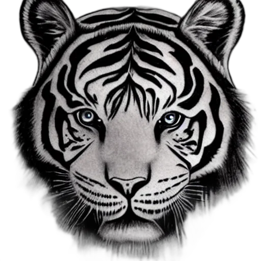 animal, face, photorealistic, pencil sketch transparent PNG cut-out