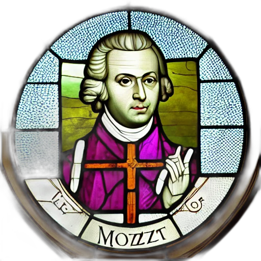staff, mozart, church, stained transparent PNG cut-out