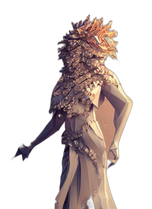 mask, dress, crown, staff transparent PNG cut-out