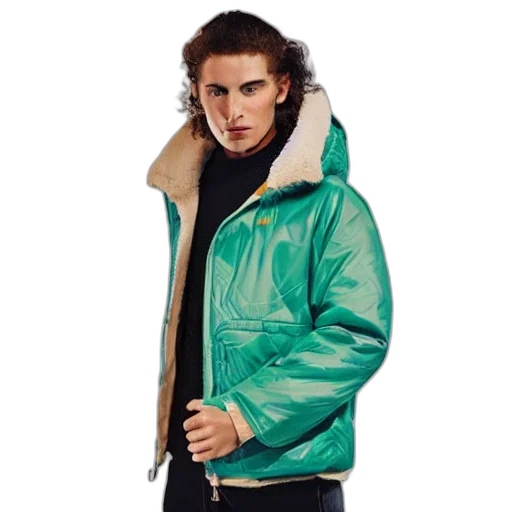 jacket, photorealistic, vaporwave, cyberpunk transparent PNG cut-out