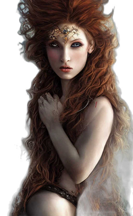 dress, face, hair, jewelry transparent PNG cut-out