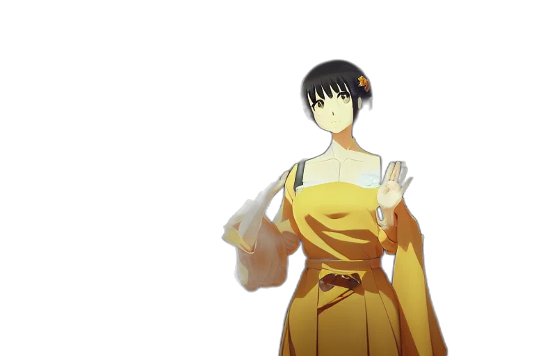 dress, anime, 3d render, concept art transparent PNG cut-out