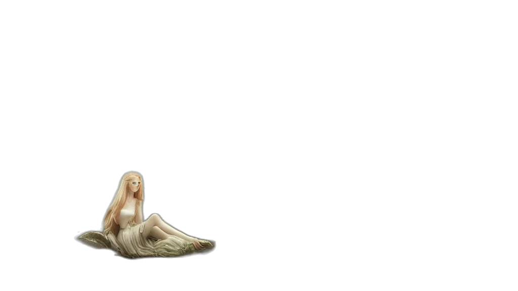 shoes, dress, hair, creature transparent PNG cut-out