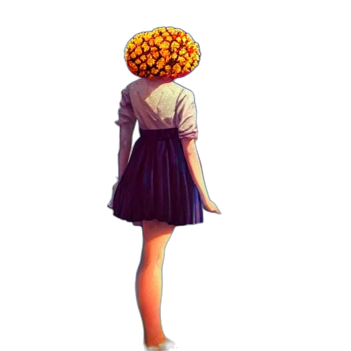 dress, flower, crown, food transparent PNG cut-out