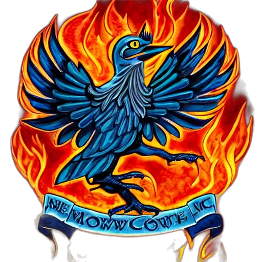 staff, fire, mythical, crow transparent PNG cut-out