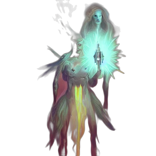 creature, staff, mask, dragon transparent PNG cut-out