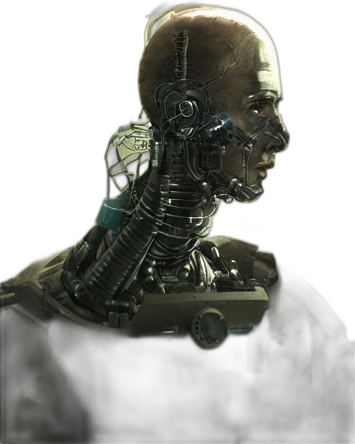 robot, face, mask, creature transparent PNG cut-out