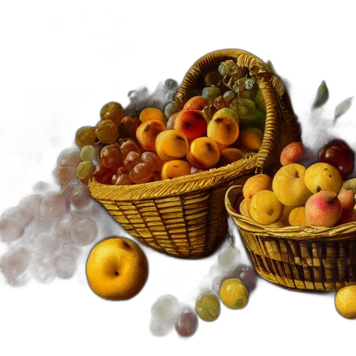 food, photorealistic, 3d render, oil painting transparent PNG cut-out