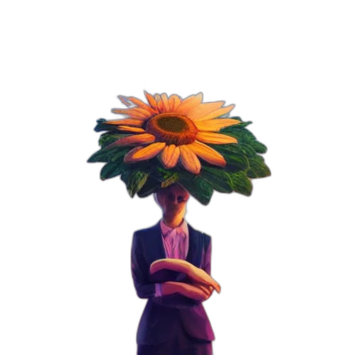 flower, crown, staff, hat transparent PNG cut-out