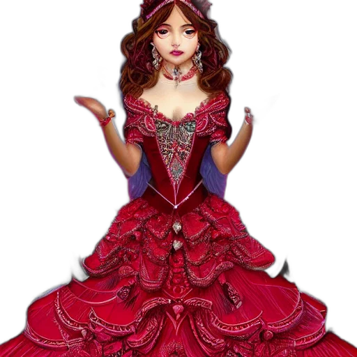 dress, fantasy art, 3d render, cartoon transparent PNG cut-out