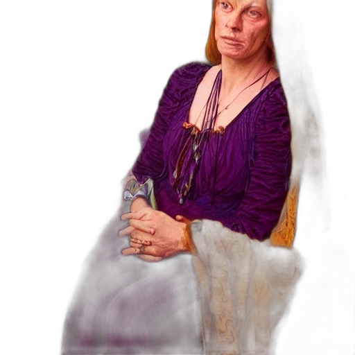 dress, face, jewelry, staff transparent PNG cut-out