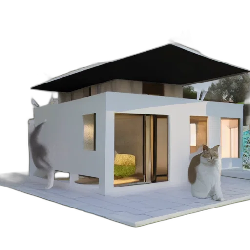 building, 3d render, concept art, photorealistic transparent PNG cut-out