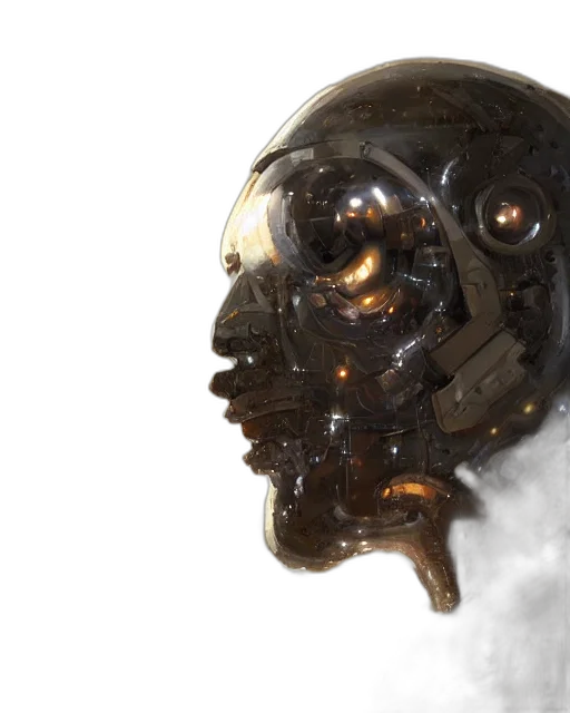 mask, robot, face, concept art transparent PNG cut-out